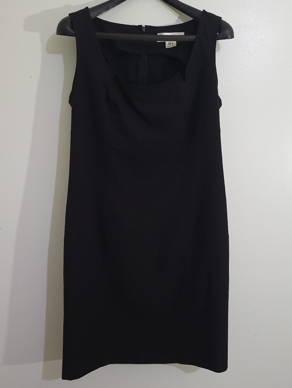 Mac & Jac Classic Black Sleeveless Scoop Neck Sheath Dress - Size L